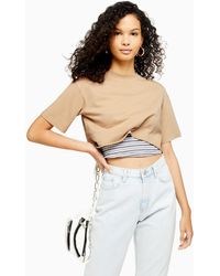 TOPSHOP T-shirt court délavé - Neutre