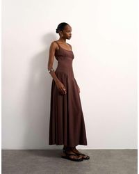 TOPSHOP - Dropped Waist Maxi Sundress - Lyst