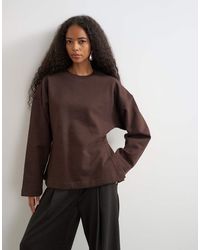 TOPSHOP - Sweat Crew Neck Cinched Jumper - Lyst
