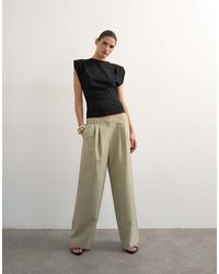 TOPSHOP - Textured Plain Elasticated Tailored Trouser - Lyst