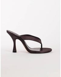 TOPSHOP - Nina Toe Thong Heeled Sandal - Lyst