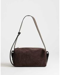 TOPSHOP - Sabrina Medium Suedette Shoulder Bag With Pockets - Lyst