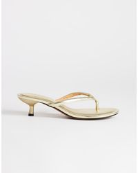 TOPSHOP - Axel Toe Thong Mid Heel Sandals - Lyst