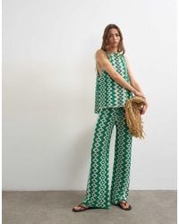 TOPSHOP - Knitted Patterned Crochet Look Co-Ord Shirt - Lyst