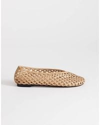 TOPSHOP - Luna Woven Ballet Flats - Lyst