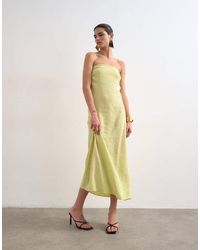 TOPSHOP - Cowl Back Strapless Midaxi Dress - Lyst