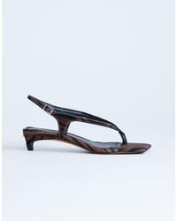 TOPSHOP - Sunshine Toe Thong Mid Heel Sandals - Lyst