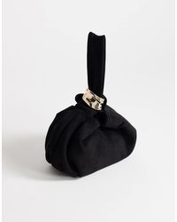 TOPSHOP - Demi Small Suedette Hardware Wristlet Grab Bag - Lyst
