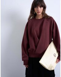 TOPSHOP - Wrap Front Detail Sweatshirt - Lyst