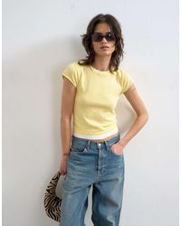 TOPSHOP - Knitted Double Layer T-Shirt - Lyst