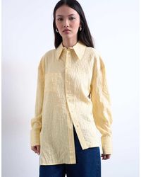 TOPSHOP - Asymmetric Placket Shirt - Lyst