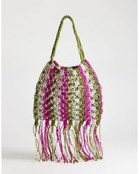 TOPSHOP - Milan Medium Crochet Tassel Bag - Lyst