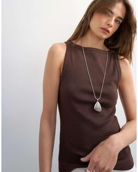 TOPSHOP - Slash Neck Racer Vest - Lyst