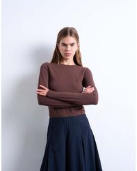 TOPSHOP - Clean Long Sleeve Top - Lyst