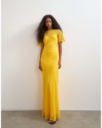 TOPSHOP - Sheer Chiffon Maxi Dress With Pintuck Details - Lyst