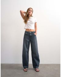 TOPSHOP - Barrel Mid Rise Jeans - Lyst