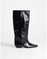 TOPSHOP - Pablo Real Leather Pull On Western Boot - Lyst