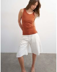 TOPSHOP - Knot Detail Ruched Side Tank - Lyst