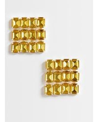 TOPSHOP - Eddie Square Statement Earrings - Lyst