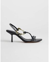 TOPSHOP - Nova Strappy Mid Heeled Sandal With Hardware - Lyst