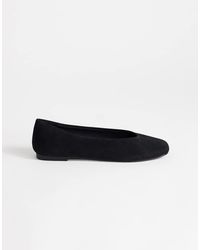 TOPSHOP - Duke Faux Suede Chiselled Ballet Flat - Lyst