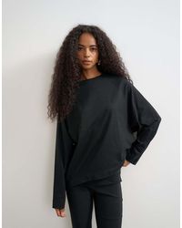TOPSHOP - Curve Hem Raglan Sleeve Skater T-shirt - Lyst