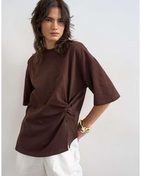TOPSHOP - Knot Twist T-shirt - Lyst