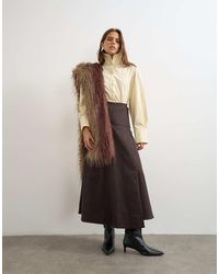 TOPSHOP - Wrap Waistband Detail Trench Skirt - Lyst