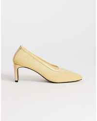 TOPSHOP - Abbigail Mesh Mid Heeled Pumps - Lyst