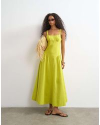 TOPSHOP - Dropped Waist Maxi Dress - Lyst