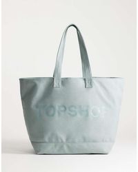 TOPSHOP - Large Canvas Tote Bag - Lyst