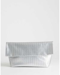 TOPSHOP - George Weave Oversized Clutch Bag - Lyst