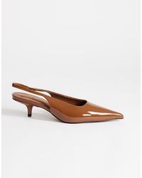 TOPSHOP - Ali Kitten Heel Slingback Courts - Lyst