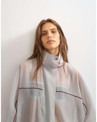 TOPSHOP - Organza Funnel Neck Bomber With Contrast Binding - Lyst