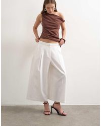 TOPSHOP - Linen A-line Culottes - Lyst