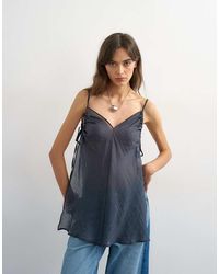TOPSHOP - Ruched Armhole Tie Side Tunic - Lyst