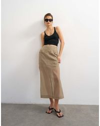 TOPSHOP - Organza Column Maxi Skirt With Pockets - Lyst