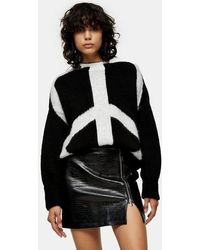 topshop peace jumper