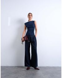 TOPSHOP - Tailored Pleated High Waist Trouser - Lyst