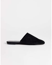TOPSHOP - Lillie Real Suede Round Toe Flat Shoe - Lyst