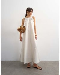 TOPSHOP - Open Back Buckle Strap Chuck On Maxi Dress - Lyst