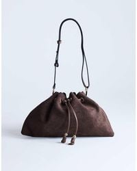 TOPSHOP - Sammy Medium Ruched Drawstring Shoulder Bag - Lyst