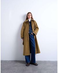 TOPSHOP - Belted Longline Formal Car Coat - Lyst