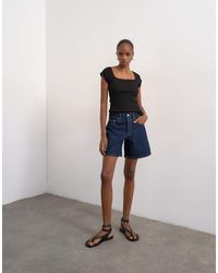 TOPSHOP - Denim Editor Short - Lyst