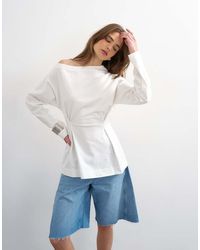 TOPSHOP - Cinch Off The Shoulder Top - Lyst