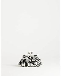 TOPSHOP - Clover Small Hair On Real Leather Clutch Bag - Lyst