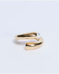 TOPSHOP - Rachel Stainless Steel Pearl Detail Ring - Lyst