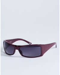 TOPSHOP - Ibiza Wrapround Rectangle Sunglasses - Lyst