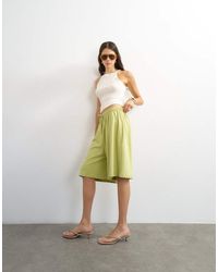 TOPSHOP - Washed Long Line Tie Detail Shorts - Lyst