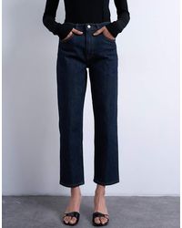 TOPSHOP - Orson Mid Rise Comfort Straight Jeans - Lyst